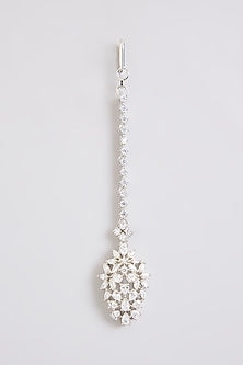 White Finish Diamond Maangtikka