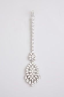 White Finish Diamond Maangtikka