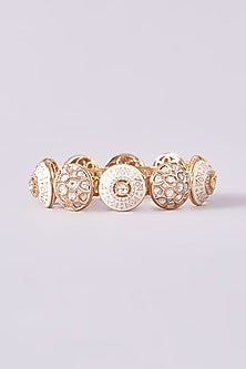 Gold Finish Kundan Polki Kada