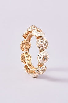 Gold Finish Kundan Polki Kada