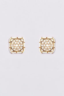 Gold Plated Kundan Polki Choker Necklace Set