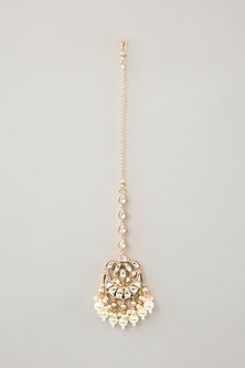 Gold Finish Kundan Polki Necklace Set
