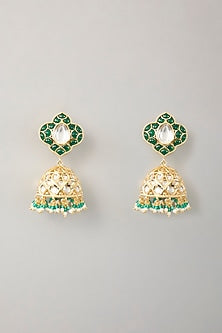 Gold Plated Kundan Polki & Pearl Choker Necklace Set
