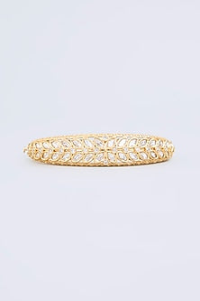 Gold Finish Kundan Polki Bangle