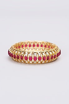Gold Plated Kundan Polki Kada