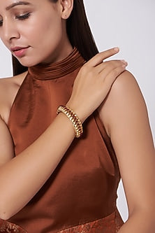 Gold Plated Kundan Polki Kada