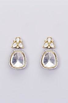 Two Tone Finish Kundan Polki Necklace Set