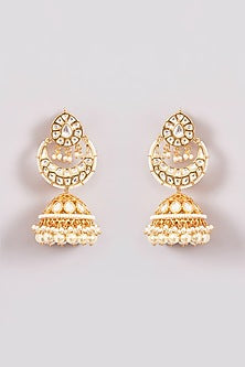 Gold Finish Kundan Polki Choker Necklace Set