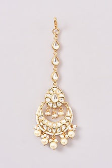 Gold Finish Kundan Polki Choker Necklace Set