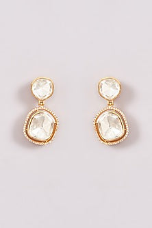 Gold Plated Moissanite Polki Choker Necklace Set