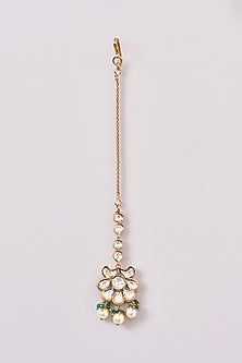 Black Rhodium Finish Kundan Polki Necklace Set