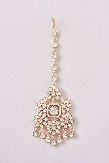 Gold Plated Kundan Polki Layered Necklace Set