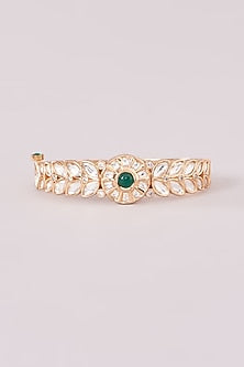 Gold Finish Kundan Polki Kada