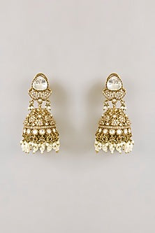 Two-Tone Finish Kundan Polki Long Necklace Set