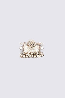 Oxidised Kundan Polki Handcrafted Ring