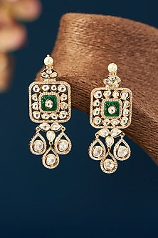Gold Plated Kundan Polki Long Necklace Set