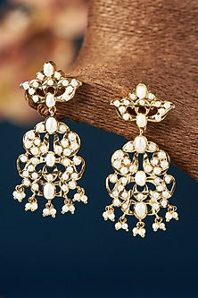 Gold Plated Kundan Polki & Pearl Choker Necklace Set