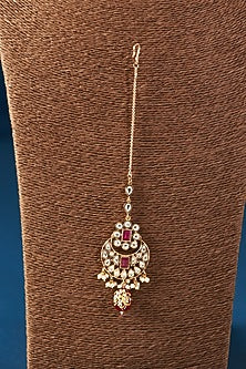 Gold Plated Kundan Polki & Pearl Choker Necklace Set