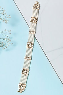 Gold Finish Kundan Polki Sheeshphool