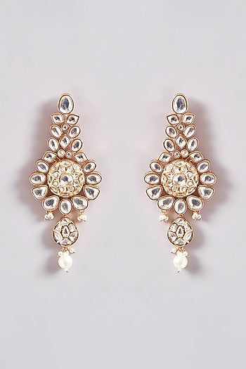 Gold Plated Kundan Polki Necklace Set