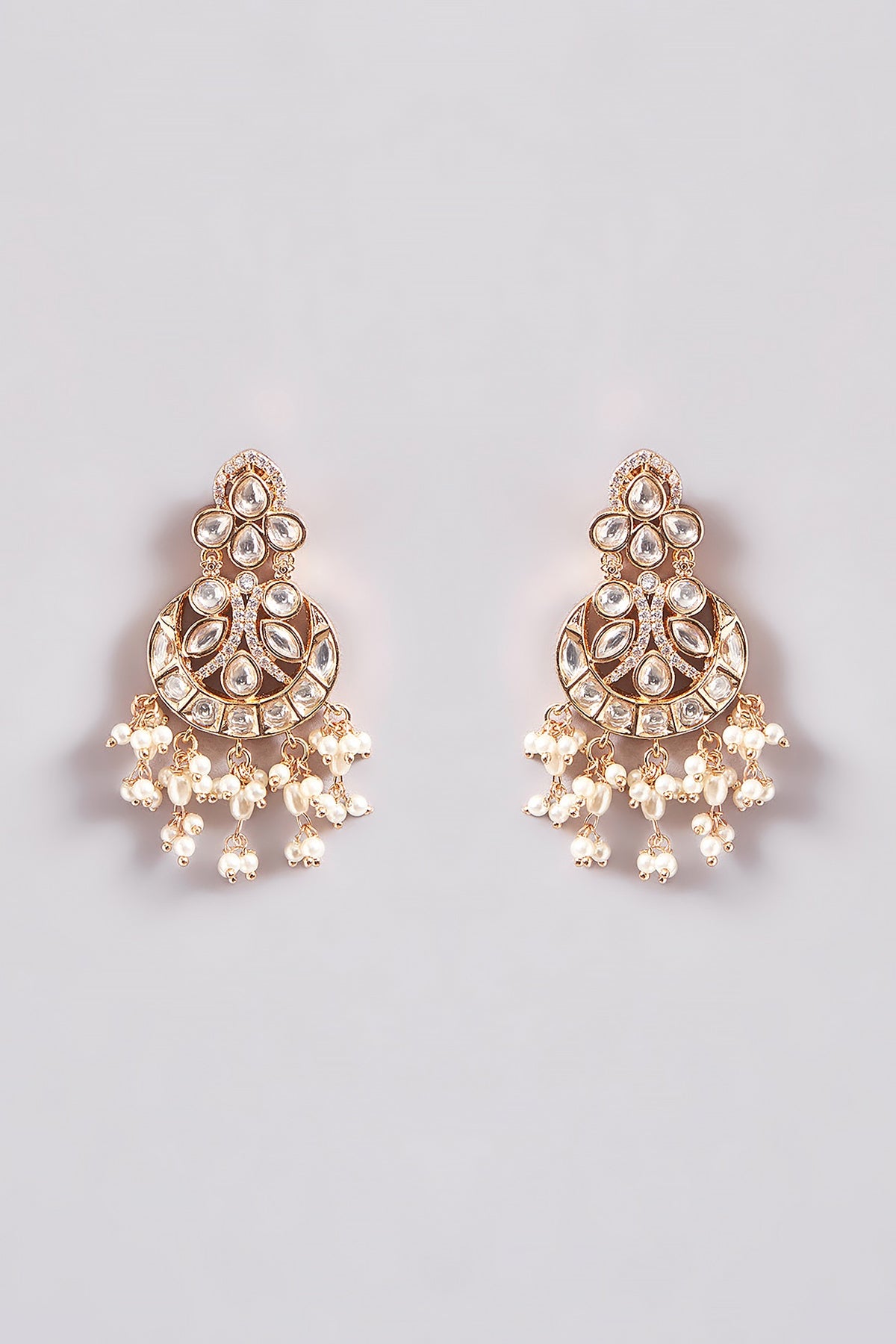 Gold Plated Kundan Polki Necklace Set