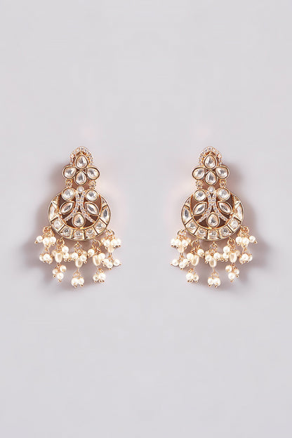 Gold Plated Kundan Polki Necklace Set