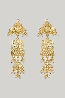Gold Plated Kundan & Pearl Necklace Set