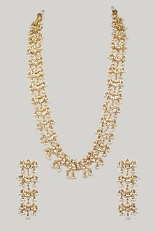 Gold Plated Kundan Polki Necklace Set