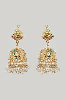 Gold Plated Kundan Polki & Jadau Choker Necklace Set