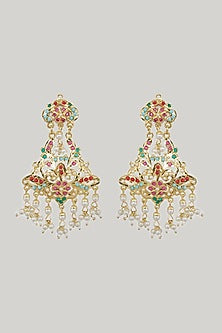 Gold Plated Kundan Polki & Pearl Choker Necklace Set