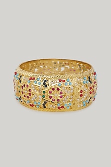 Gold Plated Kundan Polki Kada