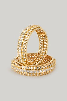 Gold Plated Kundan Polki Kada