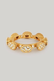 Gold Plated Kundan Polki Kada