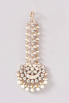 Gold Plated Kundan Polki & Pearl Choker Necklace Set