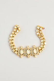 Gold Finish Moissanite Stone Bracelet