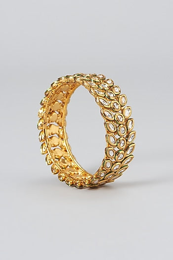 Gold Plated Kundan Polki Kada