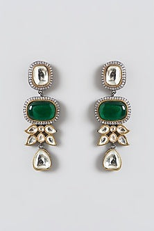 Gold Plated Kundan Polki & Navratna Stone Choker Necklace Set