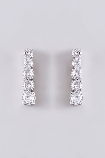White Finish Zircon Necklace Set