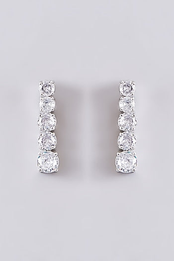 White Finish Zircon Necklace Set