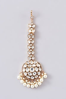 Gold Plated Kundan Polki & Pearl Choker Necklace Set