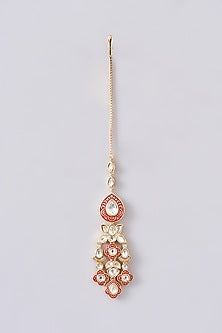 Gold Plated Kundan Polki & Pearl Choker Necklace Set