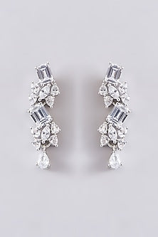 White Finish Zircon Necklace Set