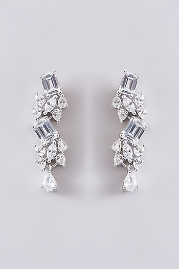White Finish Zircon Necklace Set