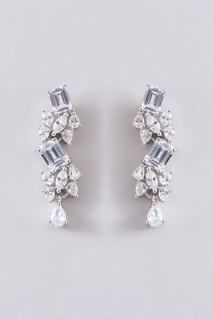 White Finish Zircon Necklace Set