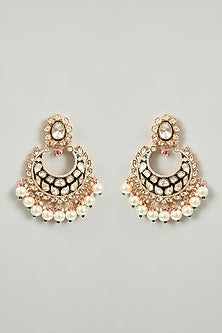 Gold Finish Kundan Polki & Pink Stone Necklace Set