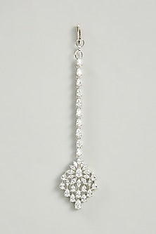 White Finish Diamond Maangtikka