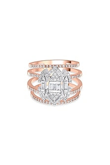 18Kt Rose Gold Finish Diamond Ring
