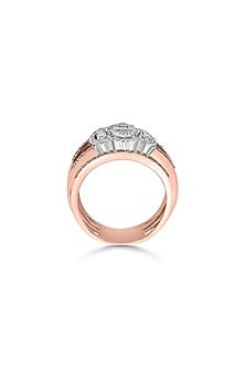 18Kt Rose Gold Finish Diamond Ring
