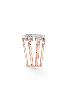 18Kt Rose Gold Finish Diamond Ring