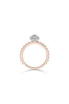 18kt Matte Rose Gold Finish Diamond Ring